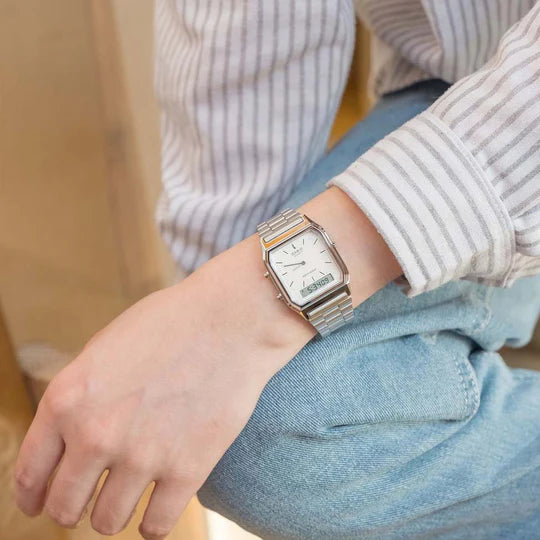 Casio AQ-230A-7D – Orologio Unisex Analogico Digitale in Acciaio | LowEconomy