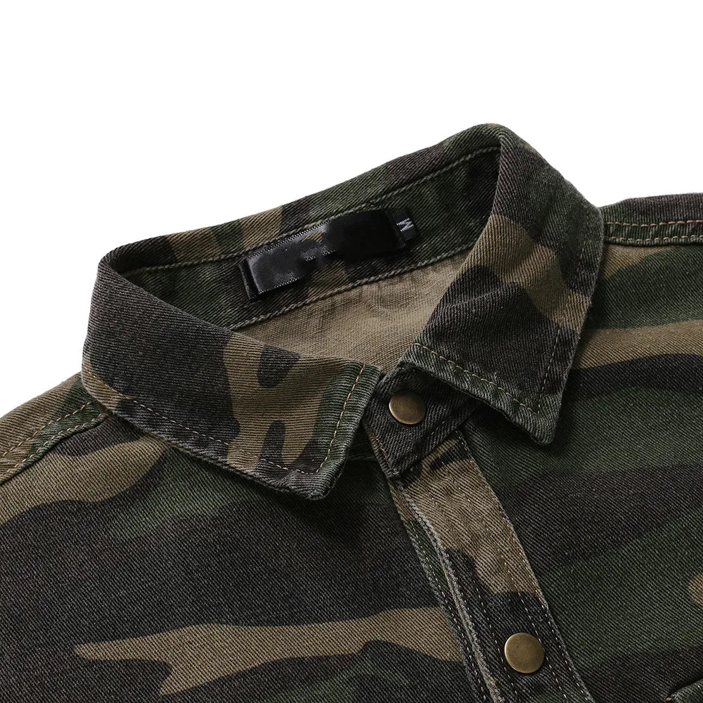 Camicia per uomo stile militare slim fit, spedizione gratuita
