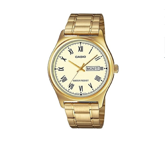 Casio MTP‑V006G‑9B – Orologio Uomo d'orato con Giorno e Data