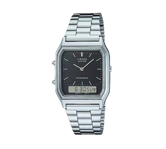 Orologio Casio AQ-230A-1D – Unisex, Digitale e Analogo, Nero