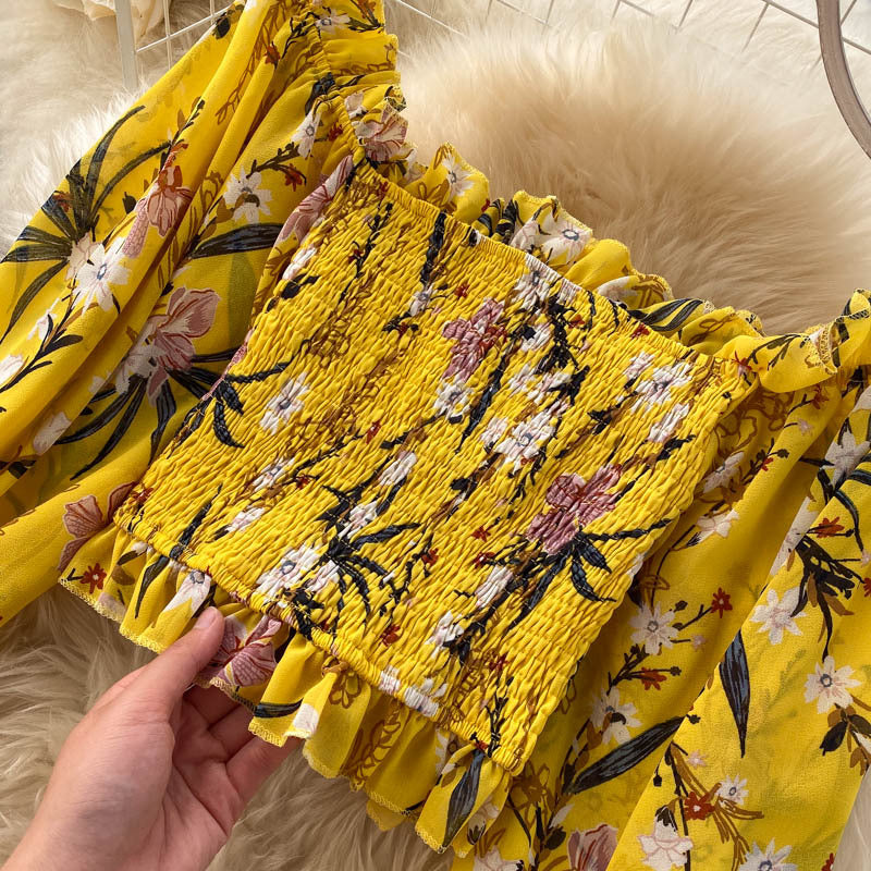 Blusa in Chiffon e Pantaloni a Vita Alta Donna - Completo Estivo Elegante