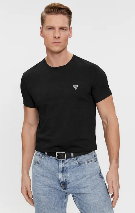 Maglietta Guess Jeans per uomo slim fit di colore nero