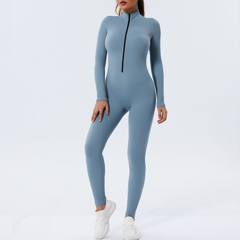Vestito da yoga senza cuciture, tuta sportiva attilata