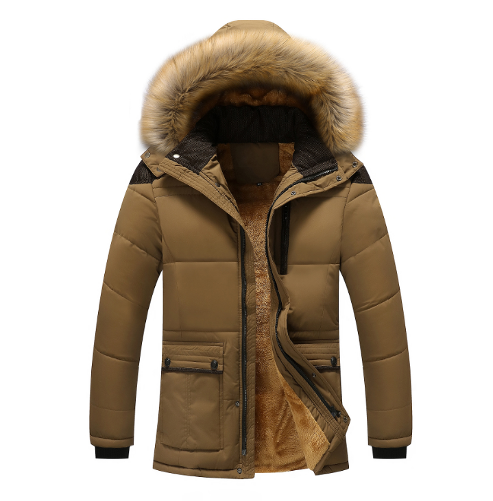 Giubbotto Winter Plus Size Men Jacket Warm Overcoat Outwear Cotton - Loweconomy