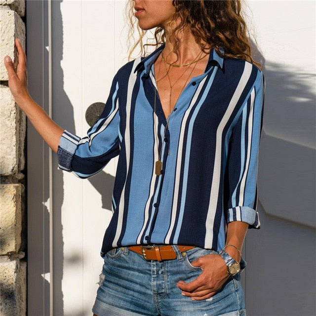 Camicia donna, camicia estiva a manica lunga