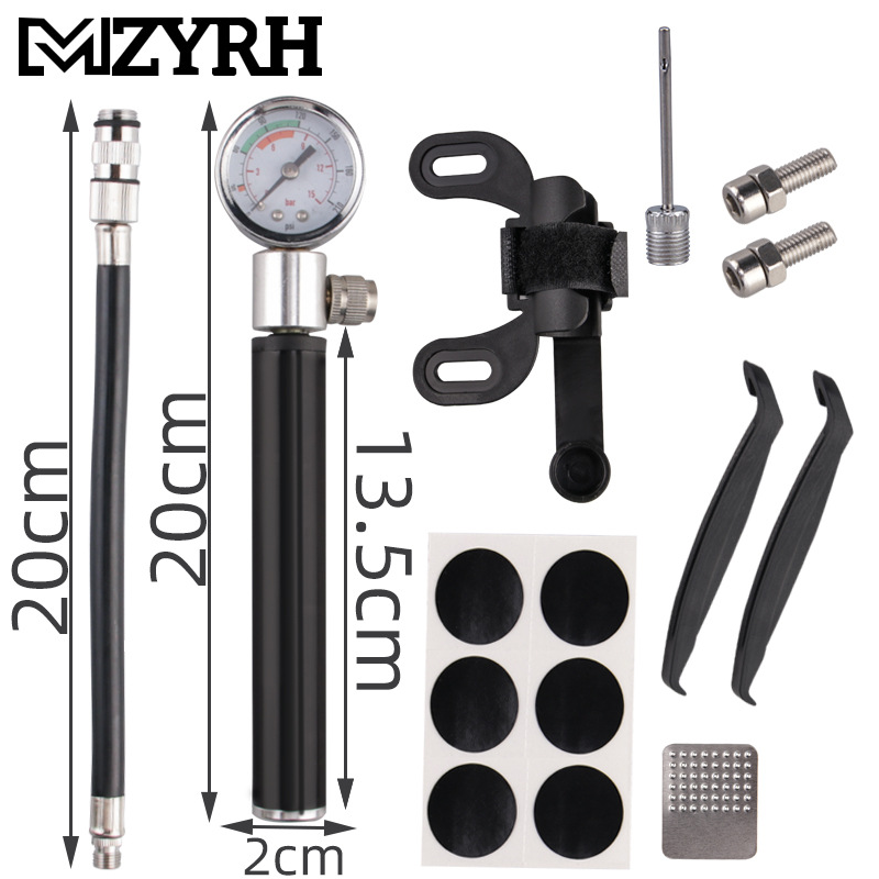 Pompa manuale in alluminio da 120 g, fino a 120 PSI. Perfetta per MTB, corsa e city bike. Tascabile e resistente.