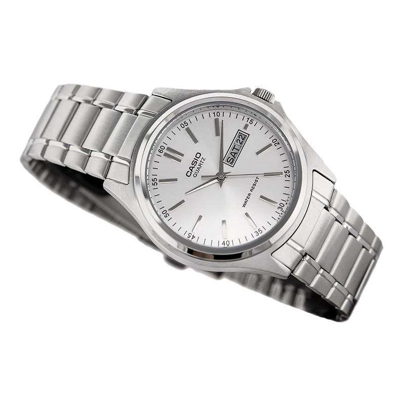 Casio MTP-1239D-7A uomo in acciaio inossidabile color argento
