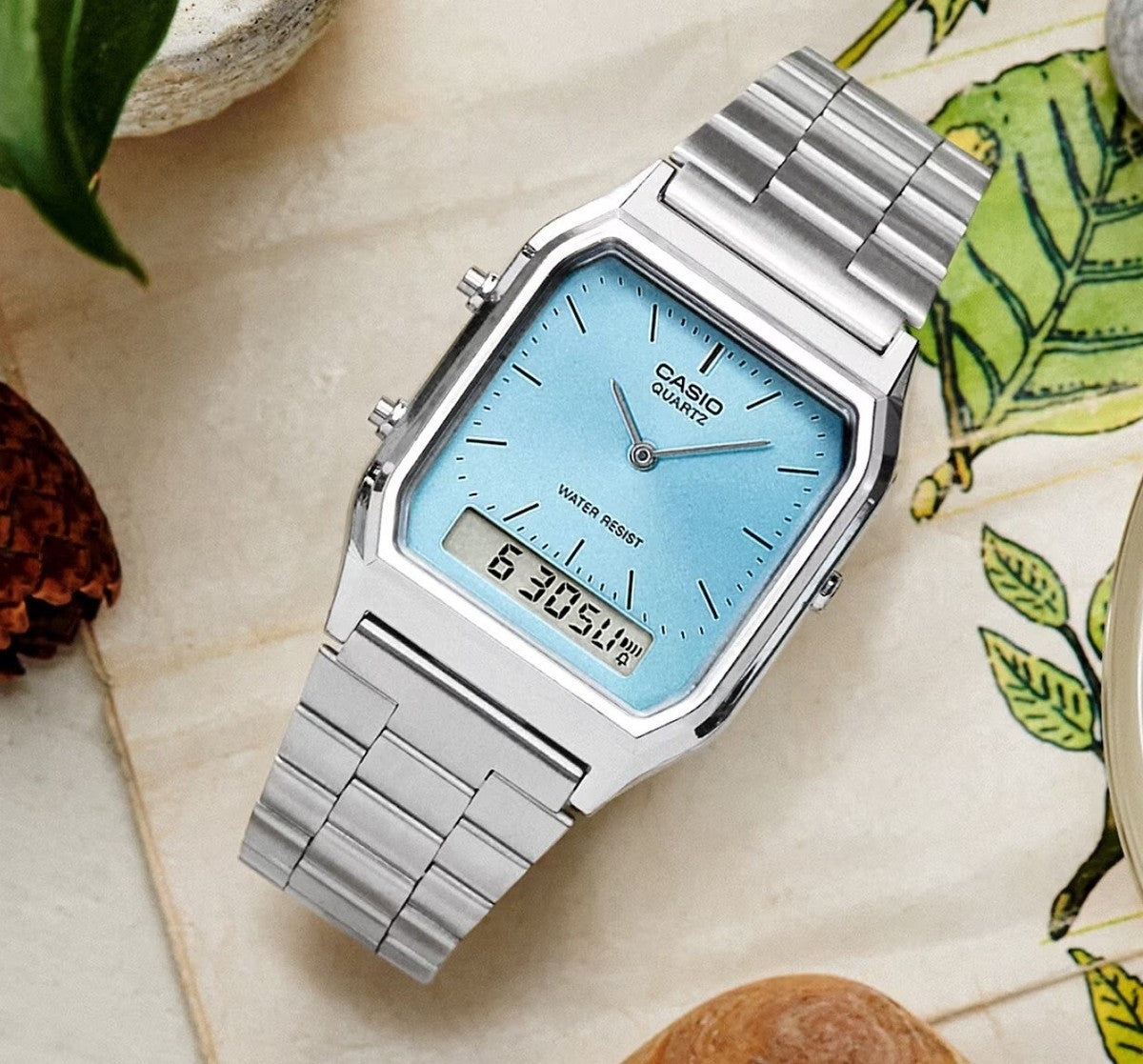 Orologio Casio unisex A1-230A-2A1 Celeste