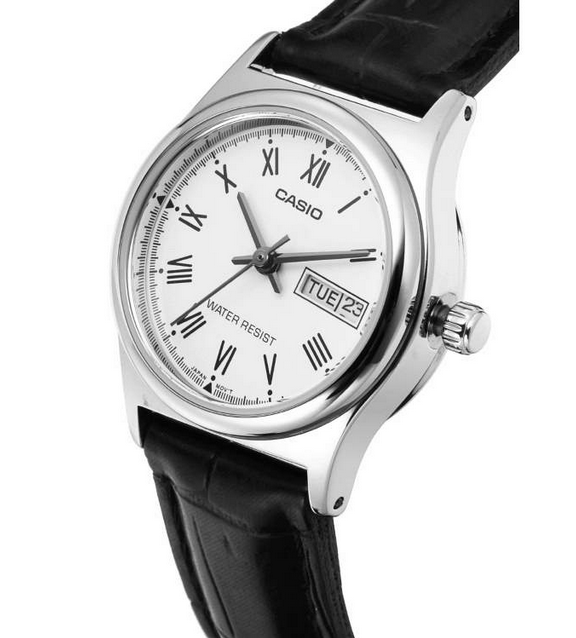 Orologio Casio LTP-V006L-7B, Casio Donna Pelle Nero Analogico