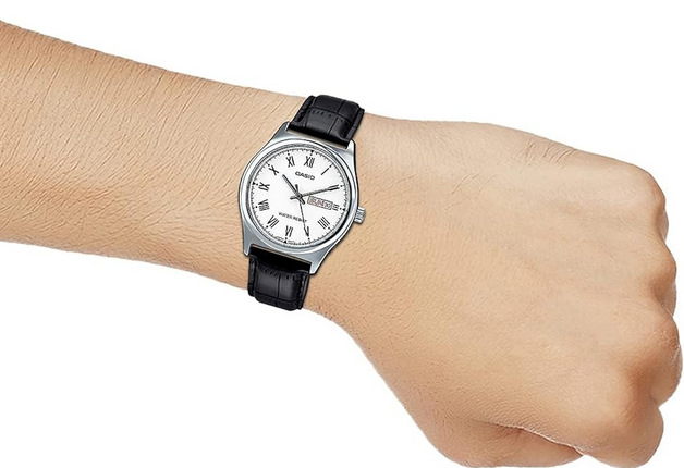 Orologio Casio LTP-V006L-7B, Casio Donna Pelle Nero Analogico