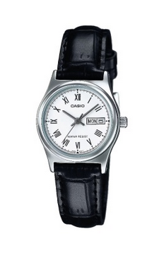 Orologio Casio LTP-V006L-7B, Casio Donna Pelle Nero Analogico