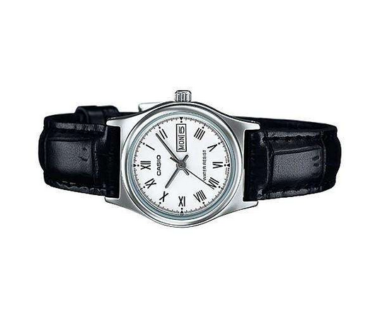 Orologio Casio LTP-V006L-7B, Casio Donna Pelle Nero Analogico
