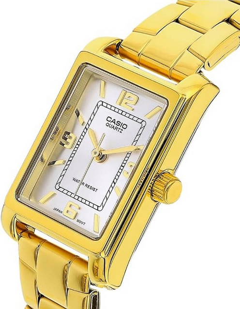 Casio LTP-1234PG-7A cinturino acciaio dorato dettaglio maglie