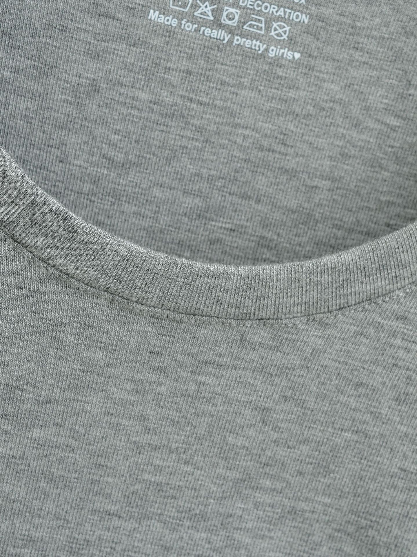 Maglietta Donna Estiva Slim Fit Girocollo in Viscosa e Spandex