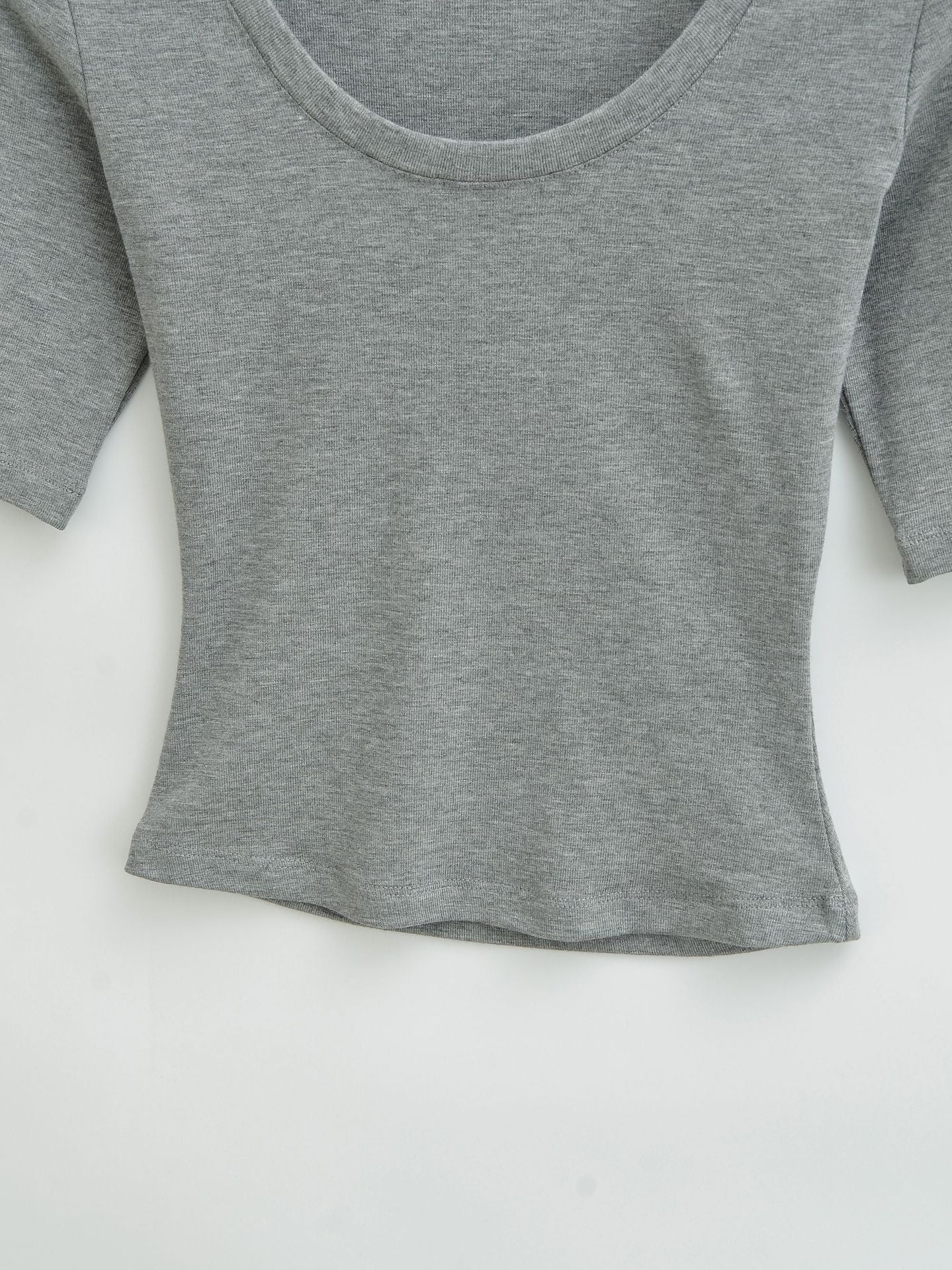 Maglietta Donna Estiva Slim Fit Girocollo in Viscosa e Spandex