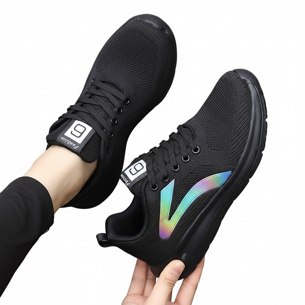 Scarpa sportiva per donna leggera e traspirante in tessutto con punta arrotondata