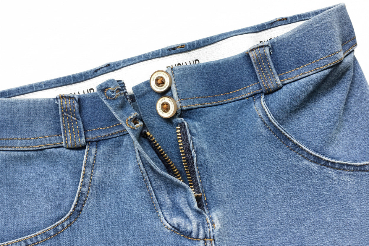 Jeans per donna elasticizzato di colore blu