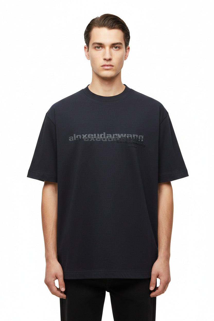 Maglietta estiva per uomo a manica corta in cotone stile oversize