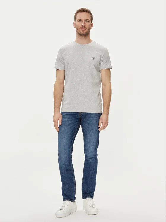 Maglietta Guess Jeans per uomo slim fit colore grigio
