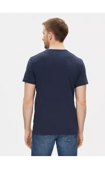 Maglietta Guess Jeans per uomo slim fit colore blu scuro