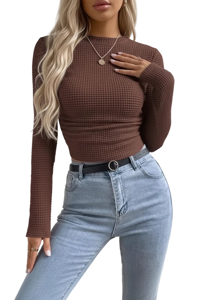 Maglione autunnale leggero a manica lunga per donna