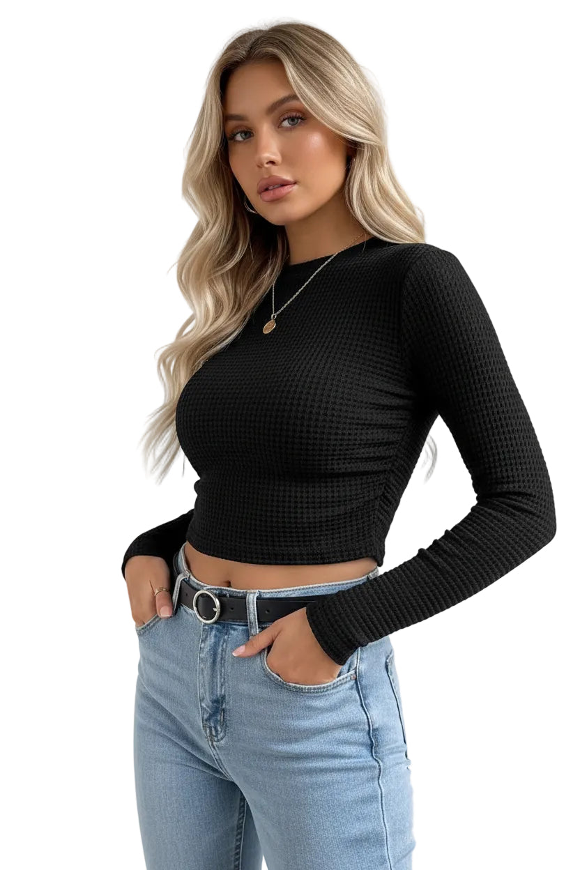Maglione autunnale leggero a manica lunga per donna