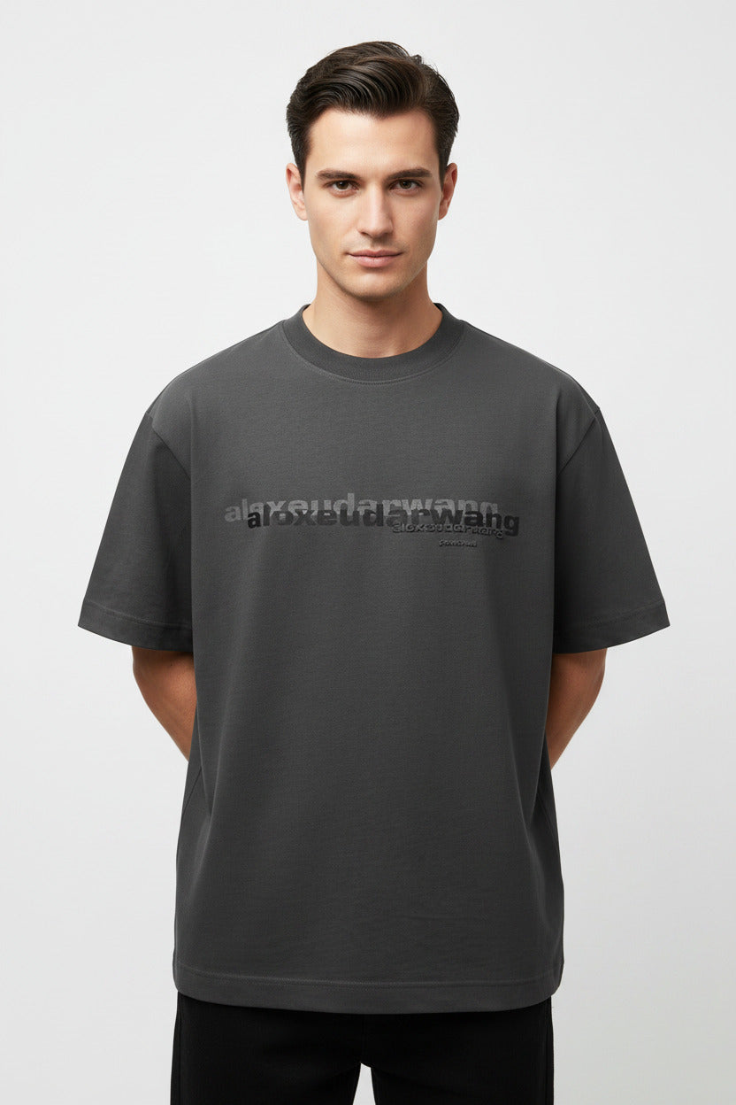 Maglietta estiva per uomo a manica corta in cotone stile oversize
