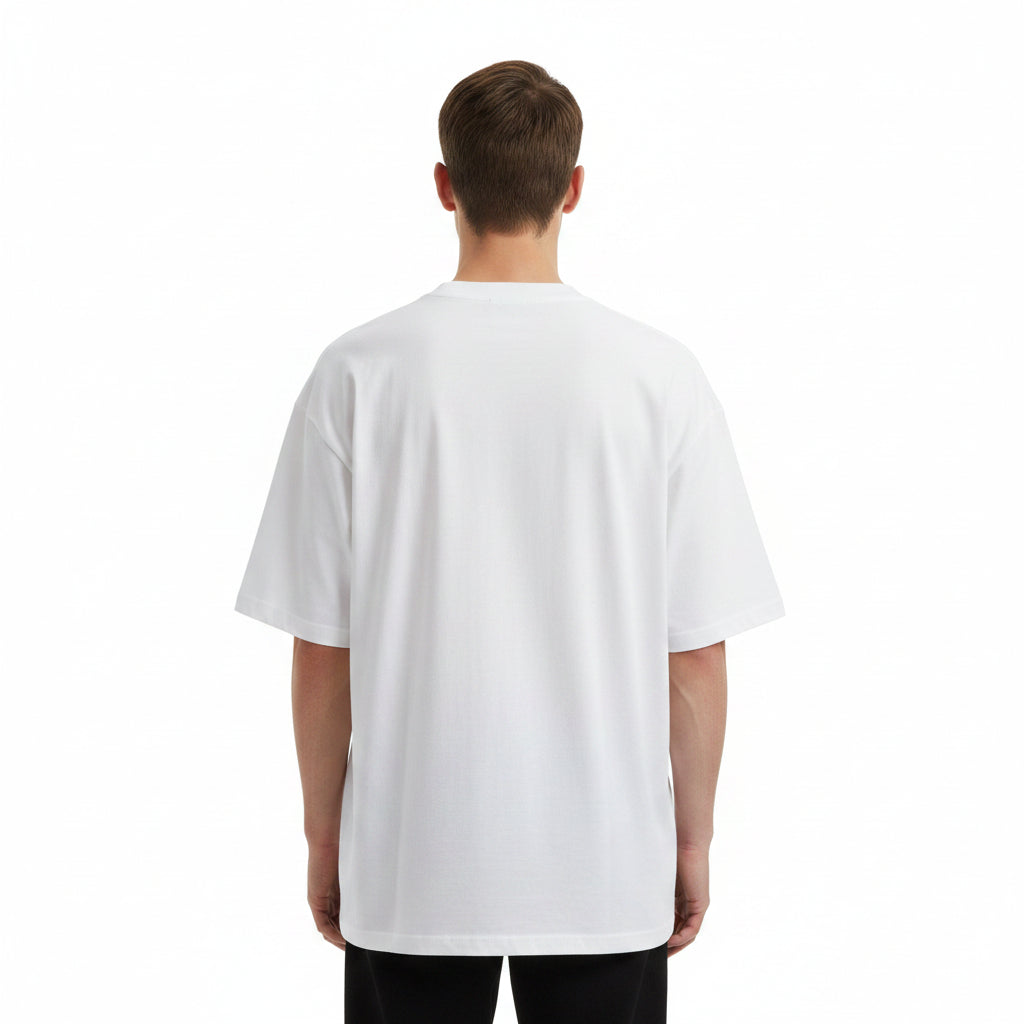 Maglietta uomo stile rugby oversize in cotone con numero frontale disponibile in bianco e nero
