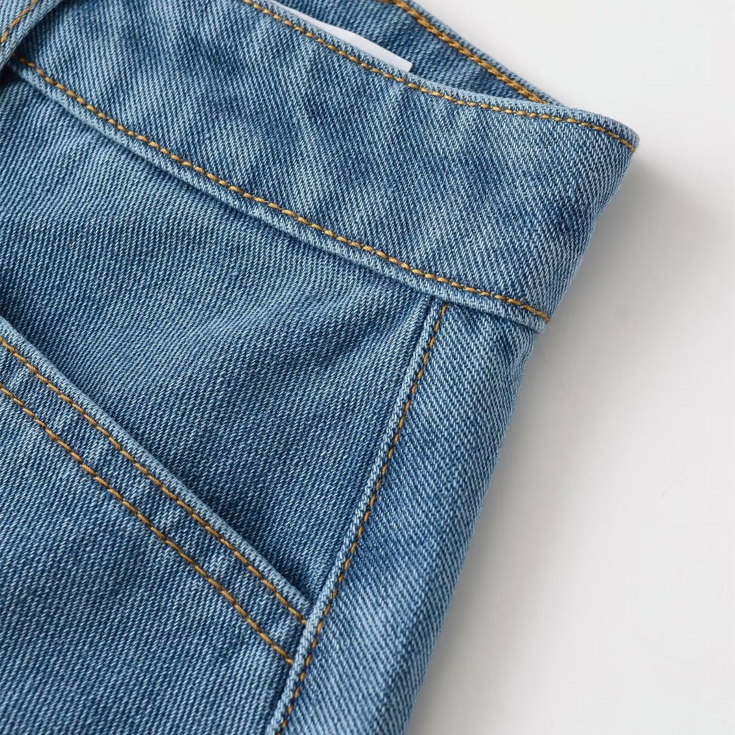 Jeans a mingonna per donna estivo con due tasche frontali 