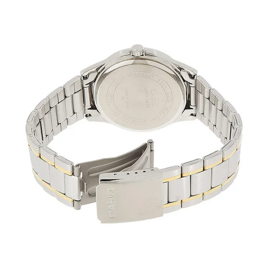 Casio MTP-1381G-9A cinturino acciaio IP oro dettaglio maglie