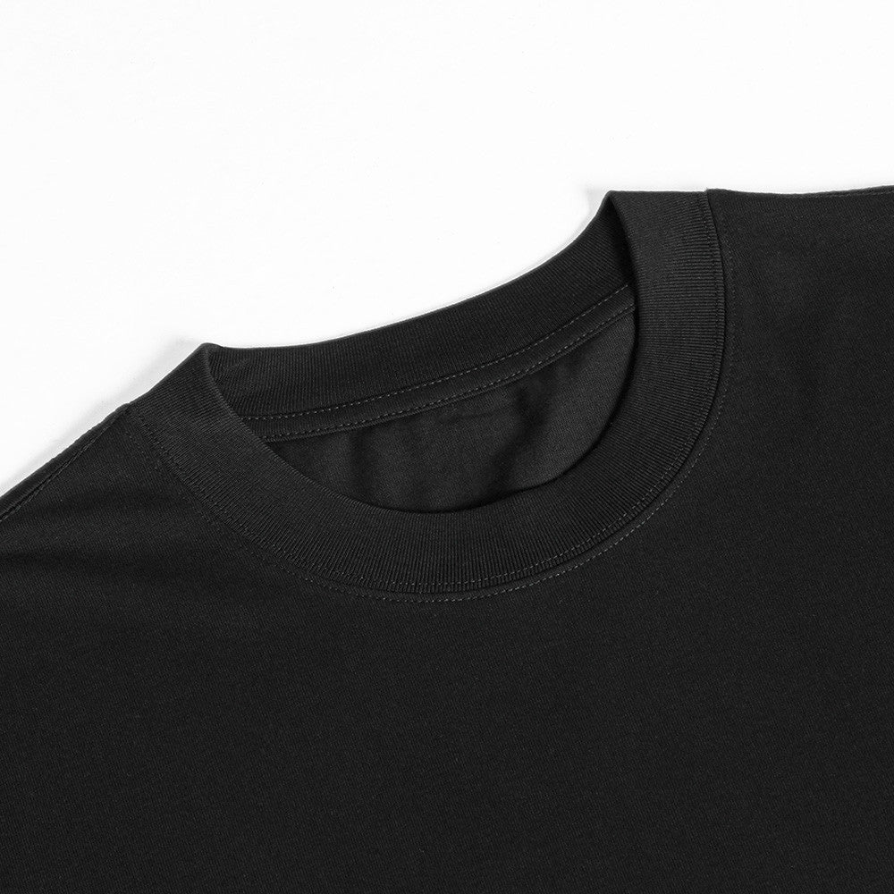 Maglietta oversize in tinta unica mezza manica in cotone a giracollo