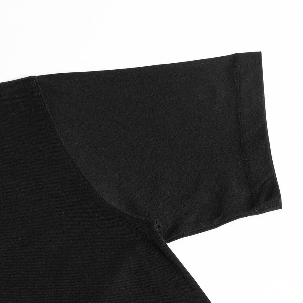 Maglietta oversize in tinta unica mezza manica in cotone a giracollo
