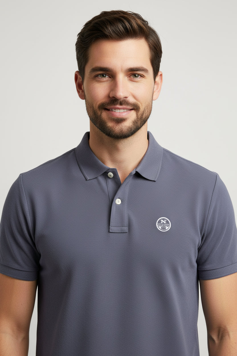 Polo estiva per uomo North&Sails manica corta due bottoni in cotone