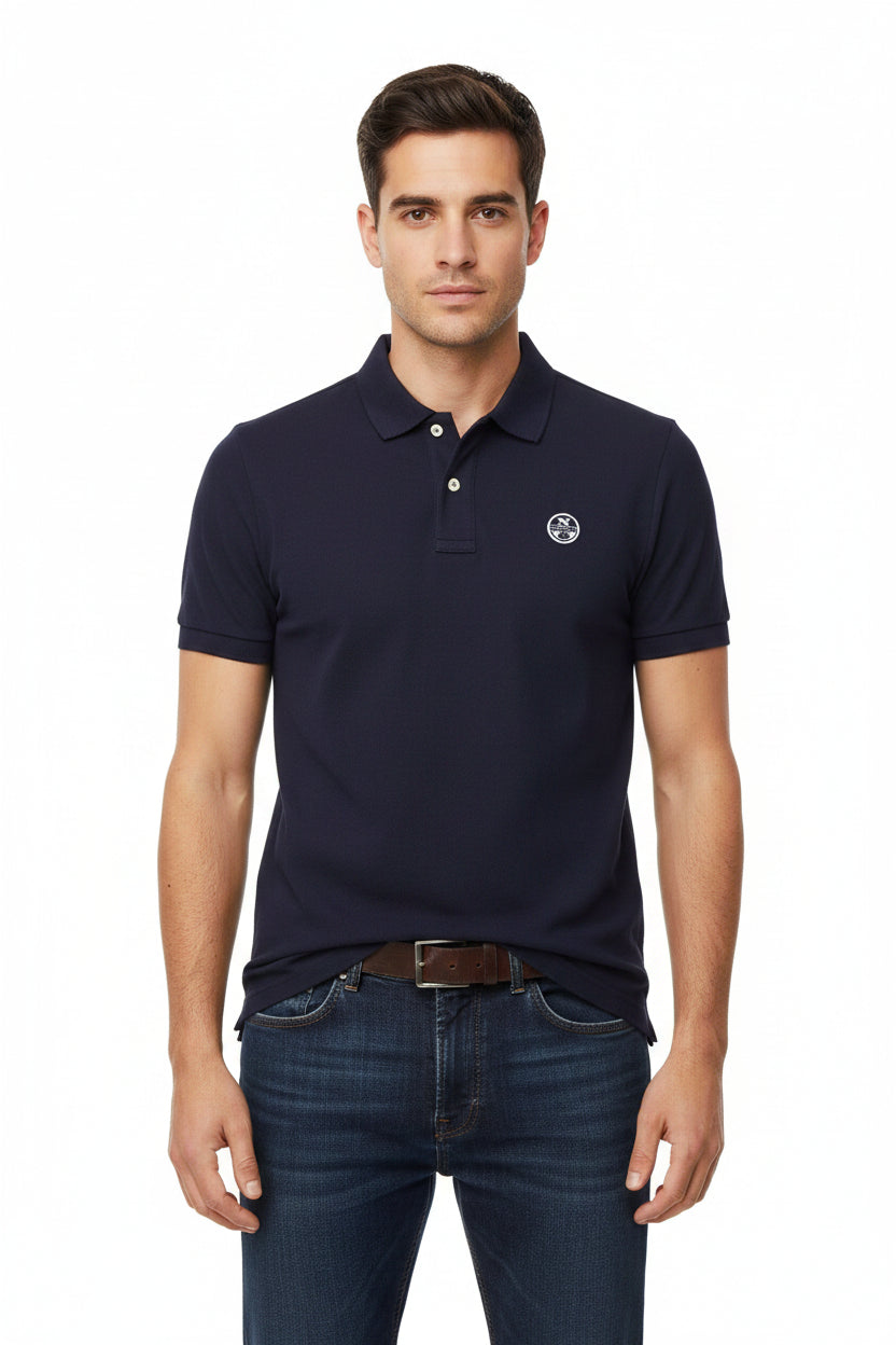 Polo estiva per uomo North&Sails manica corta due bottoni in cotone