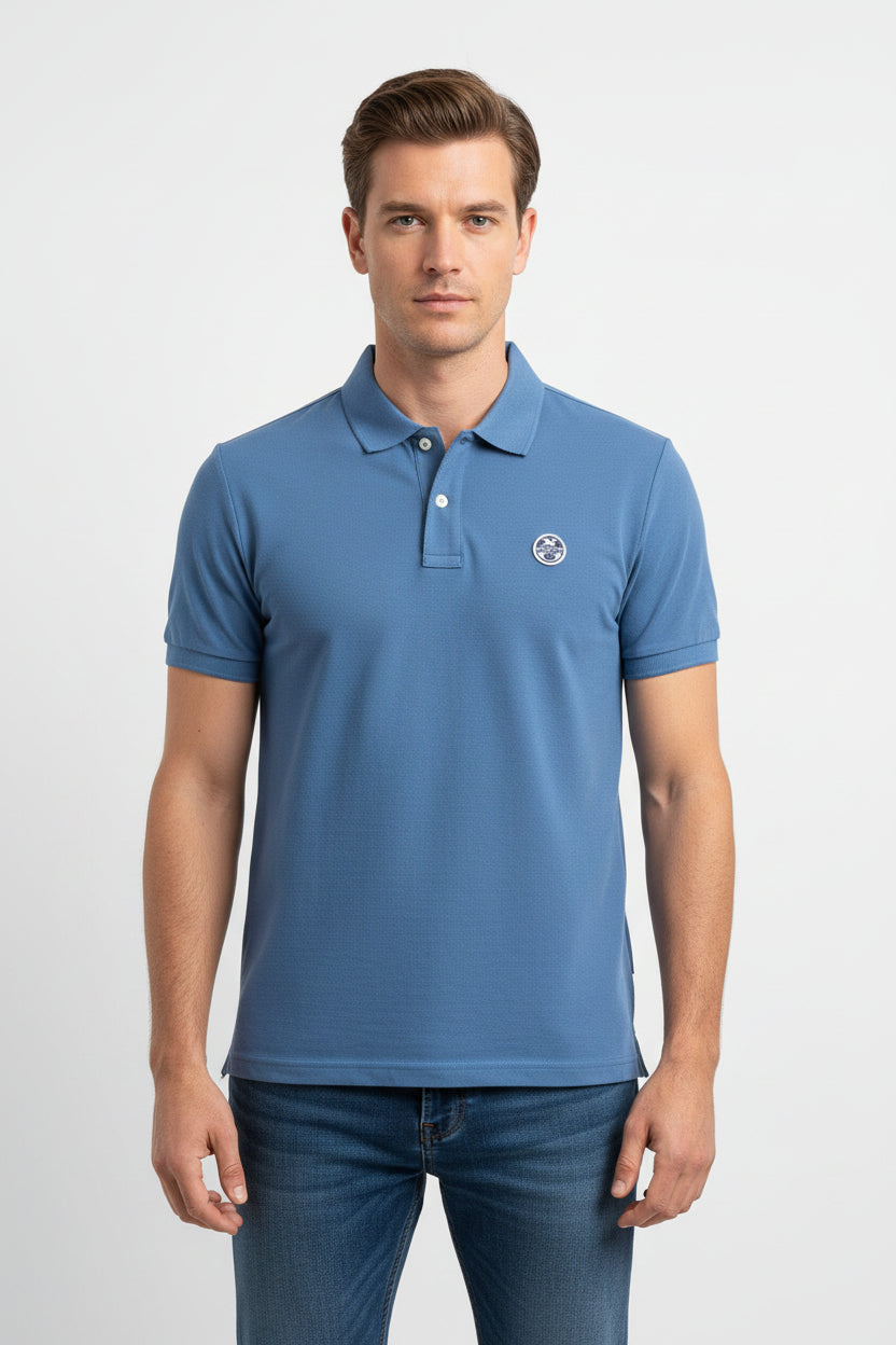 Polo estiva per uomo North&Sails manica corta due bottoni in cotone