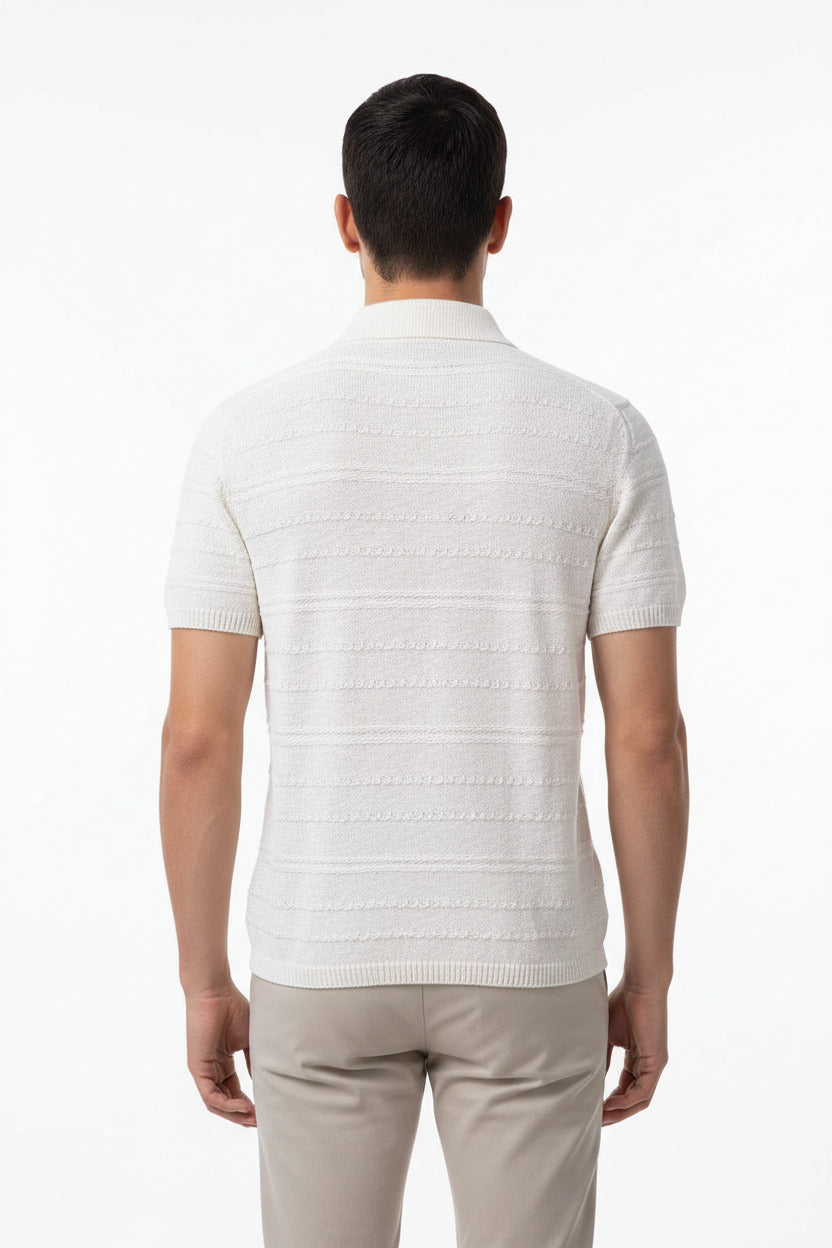 Polo estiva per uomo a maicha corta leggera in puro  cotone
