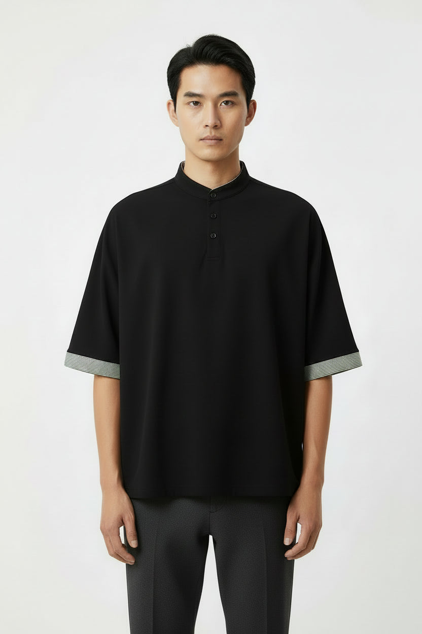 Polo estiva per uomo vestibilità ampia per uomo economica con colletto coreano