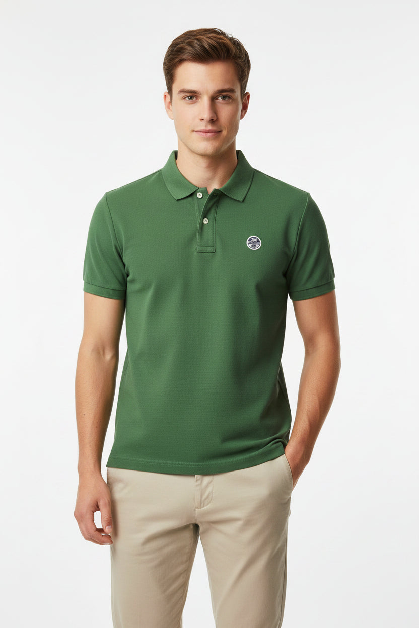 Polo estiva per uomo North&Sails manica corta due bottoni in cotone