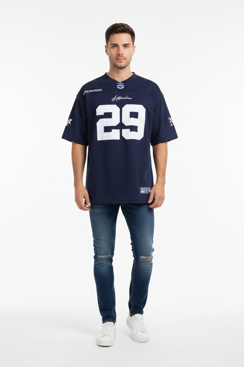 Maglietta stile football americano a manica corta per uomo 