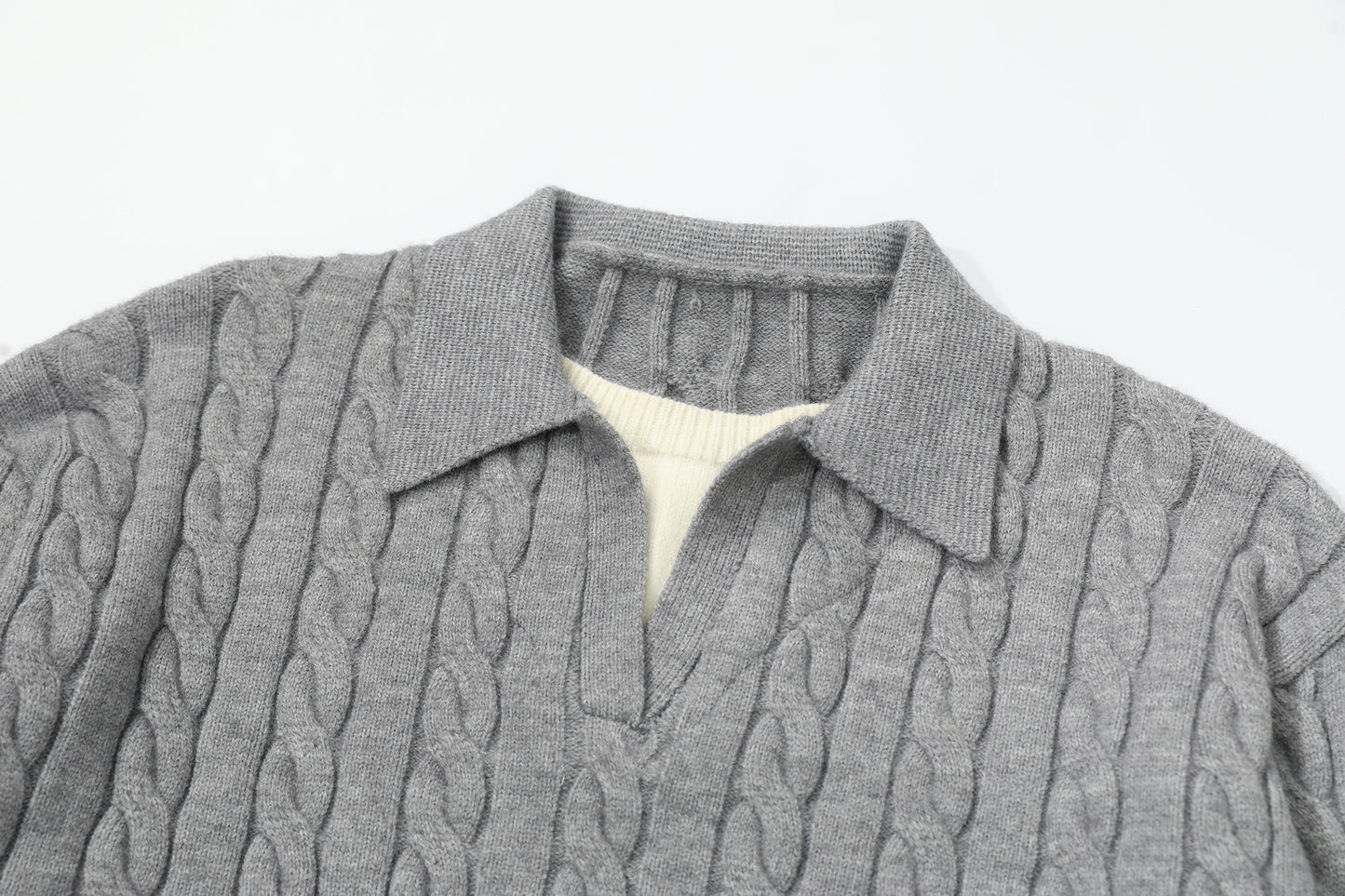 Maglione vintage uomo intrecciato a trecce stile retrò vintage