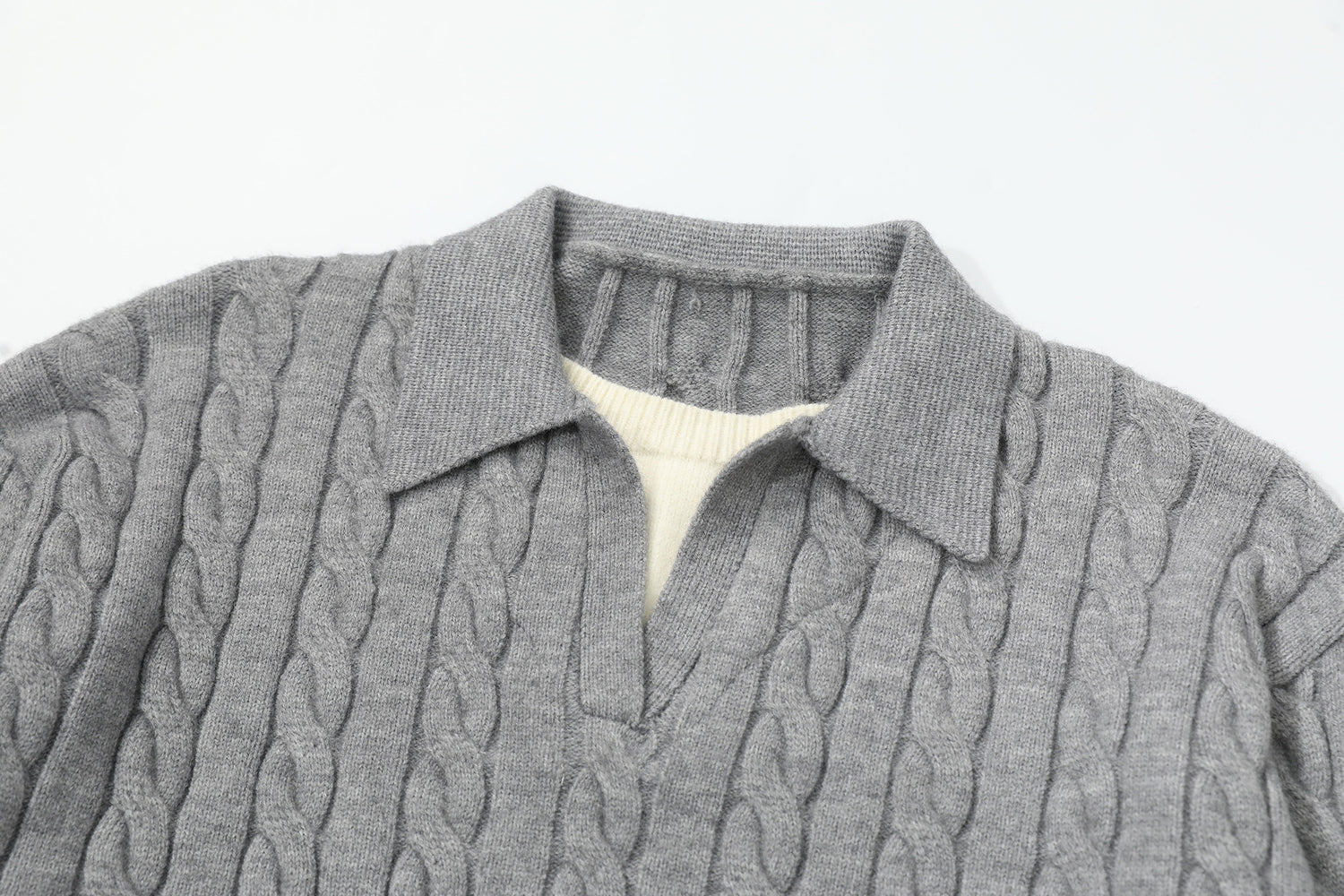 Maglione vintage uomo intrecciato a trecce stile retrò vintage