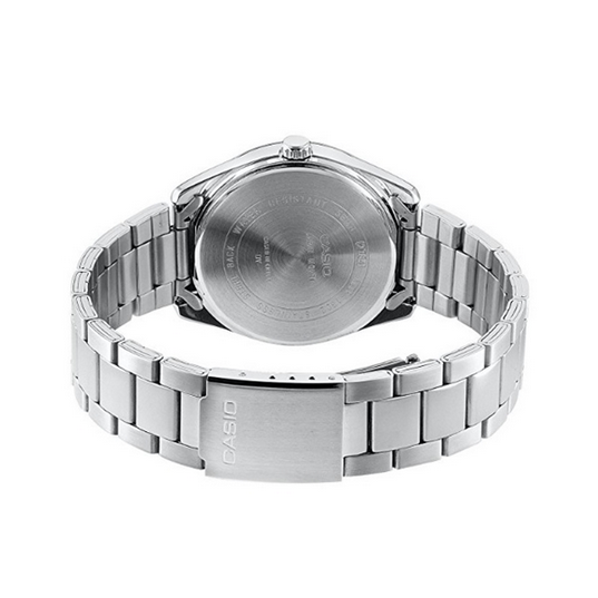 Orologio da uomo Casio MTP-1302D-7A2V con cinturino in acciaio inox, quadrante bianco e movimento al quarzo.