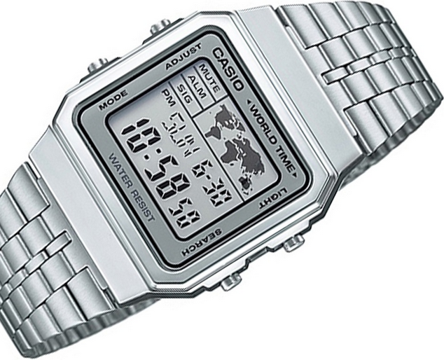Casio A-500WA-7D Orologio Digitale Uomo – Design Retrò con Cinturino in Resina Bianco