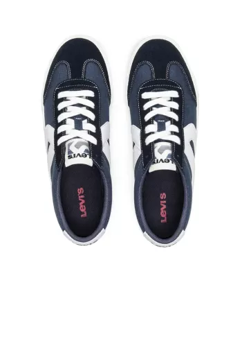 Scarpa Levi's in tela, aspetto pelle colore blu, bianco con inserti in pelle