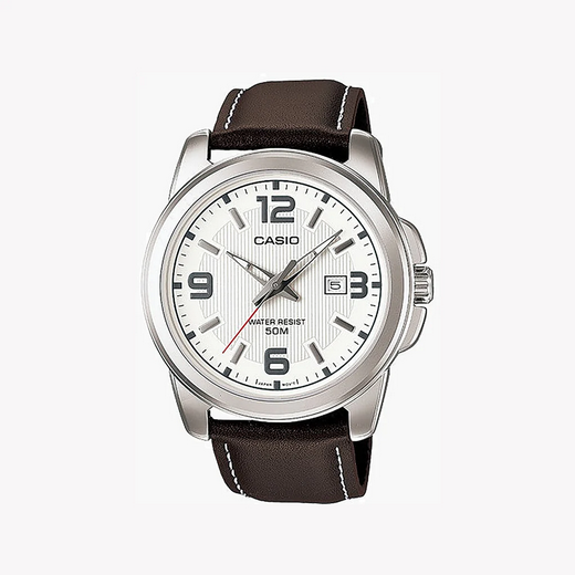 Casio MTP-1314L-7A – Orologio da Uomo Classico con Cinturino in Pelle marrone