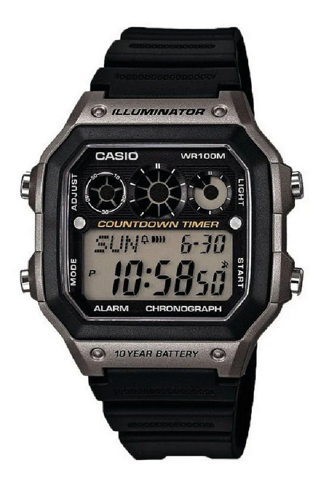 Casio AE-1300WH-8A – Orologio digitale uomo sportivo 100 m, 10 anni batteria