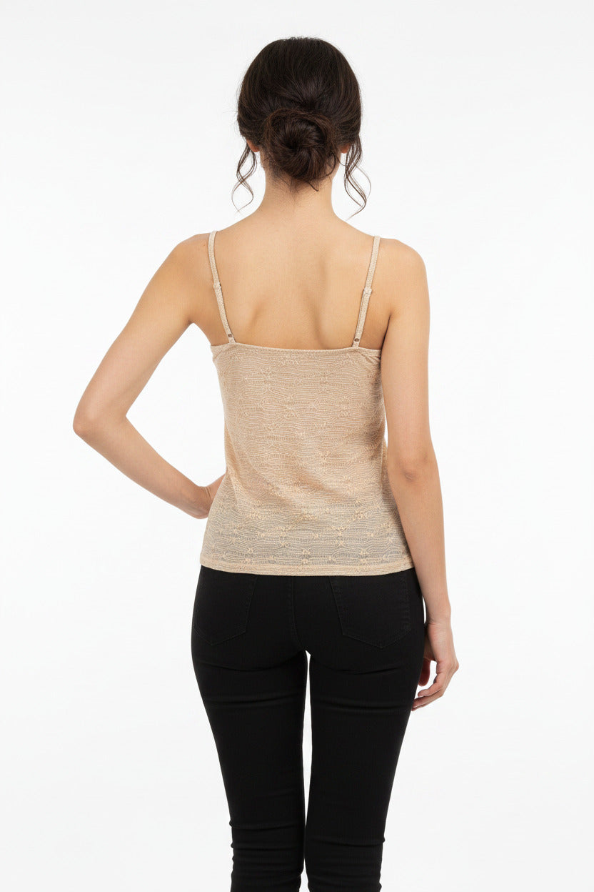 Top donna trasparente con fiocco centrale slim fit 