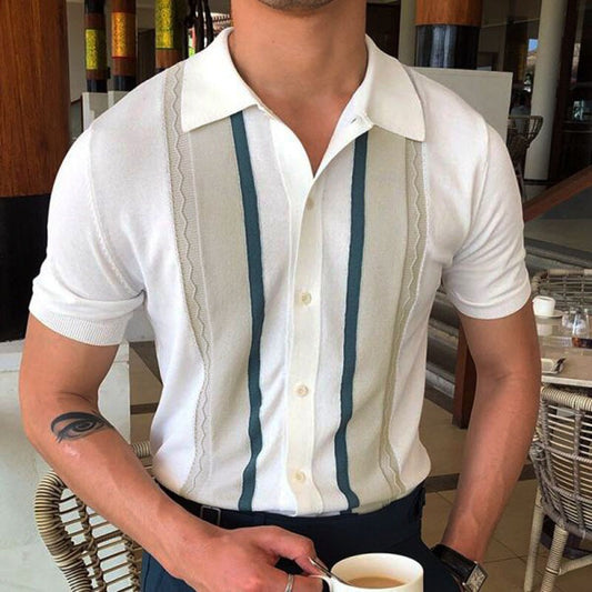 Camicia casual a righe per uomo, elegante e comoda per ogni occasione