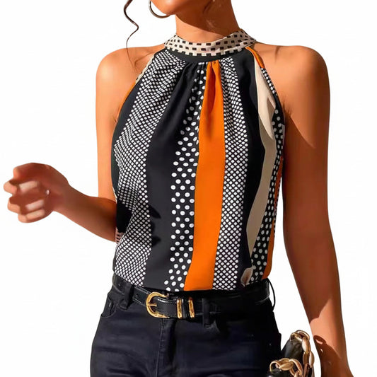 Camicia per donna ,ulticolore estiva senza maniche, spedizione gratuita