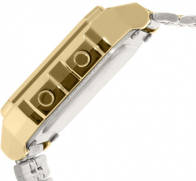 casio a500wga-1d orologio digitale vintage oro e argento unisex, loweconomy